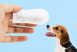 Finger wipe design for easy dog teeth cleaning