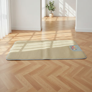 Full view of cooling dog mat featuring Happy Summer ice cream print