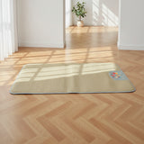 Cooling dog mat placed on wooden floor in modern living room