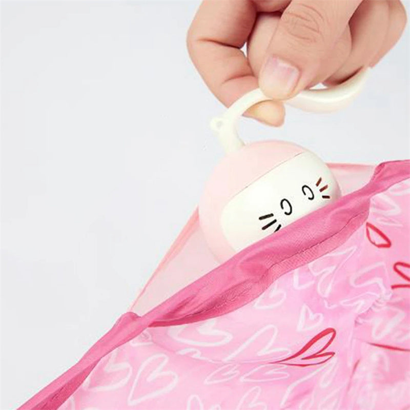 Hand demonstrating soft nylon cat hunting cover material