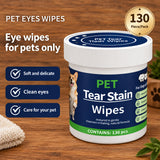 Pet eye wipes tub with product highlights