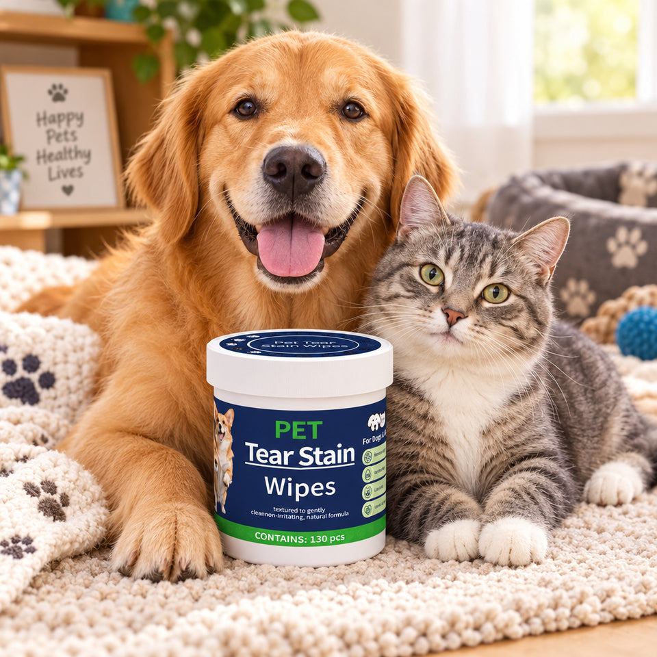 Pet tear stain wipes container, 130 count