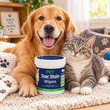 Pet tear stain wipes container, 130 count