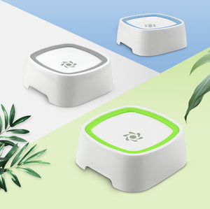 Side angle view of stylish automatic pet water fountain