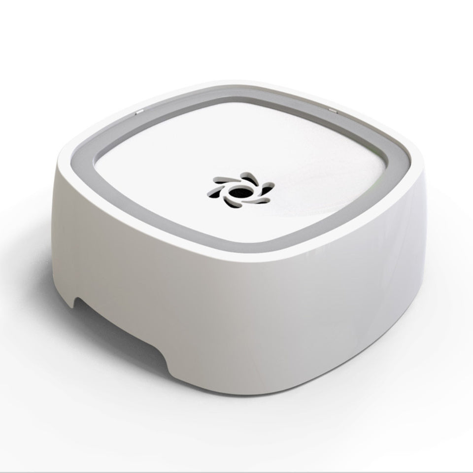 Automatic pet water fountain showing transparent water reservoir